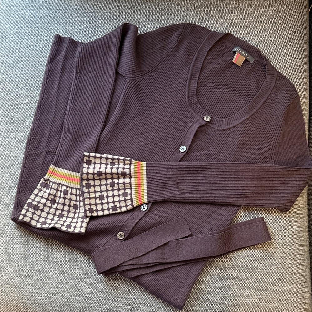 Orla Kiely Eggplant Color Sweater Dress